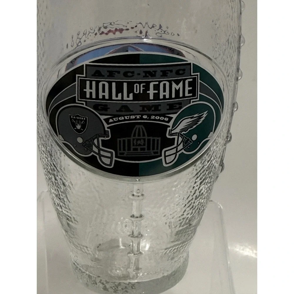 2006 Pro Football Hall of Fame Game Glass‎ Raiders vs Eagles Troy Aikman Madden